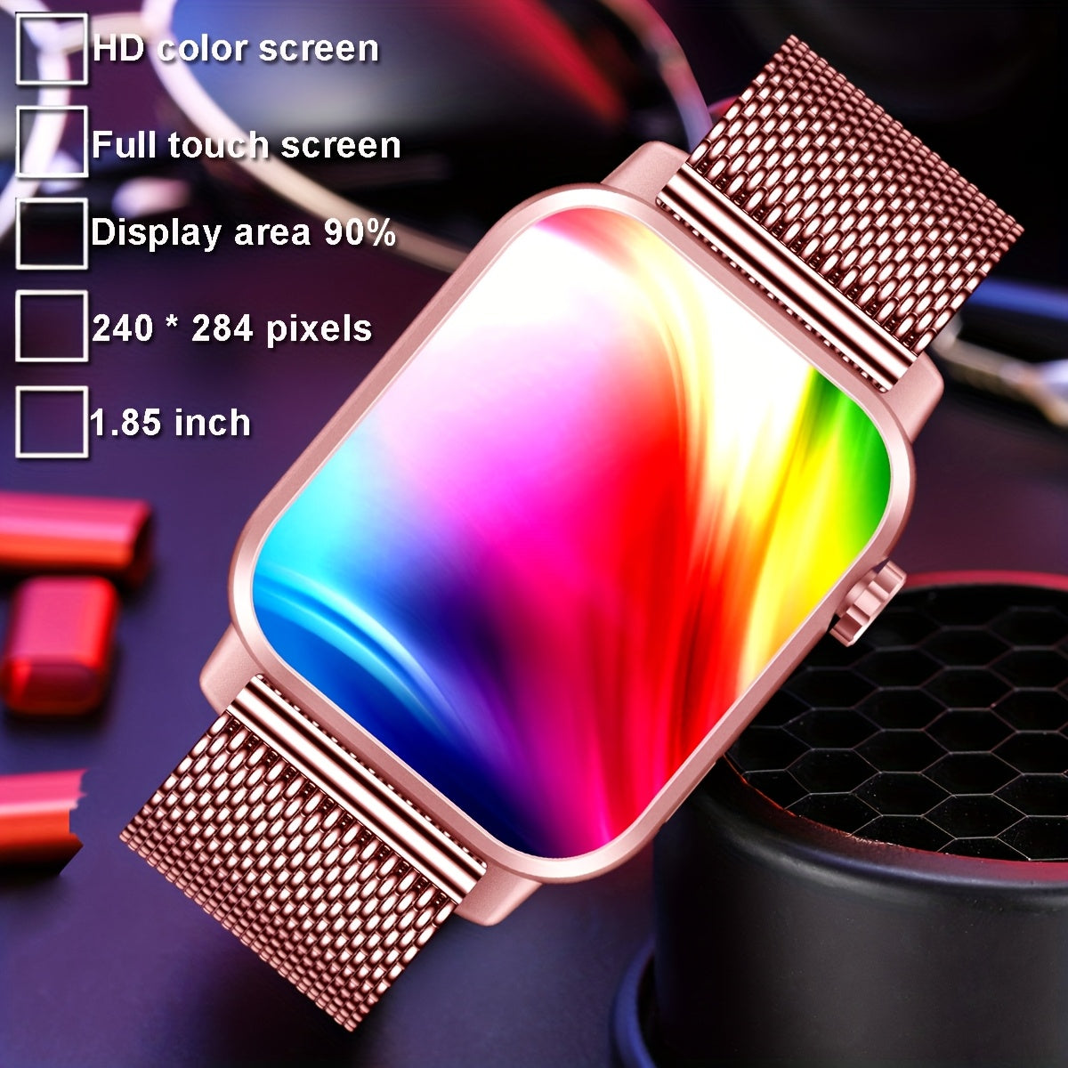 Sports Smartwatch 1.85in Screen IP68 LED Flashlight