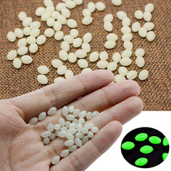 100 Pieces Oval Luminous Fishing Lures Fishing Beads