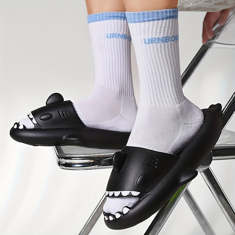 Women's Shark Slippers Open Toe Slip On Shoes Indoor & Outdoor