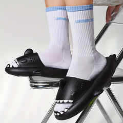 Women's Shark Slippers Open Toe Slip On Shoes Indoor & Outdoor