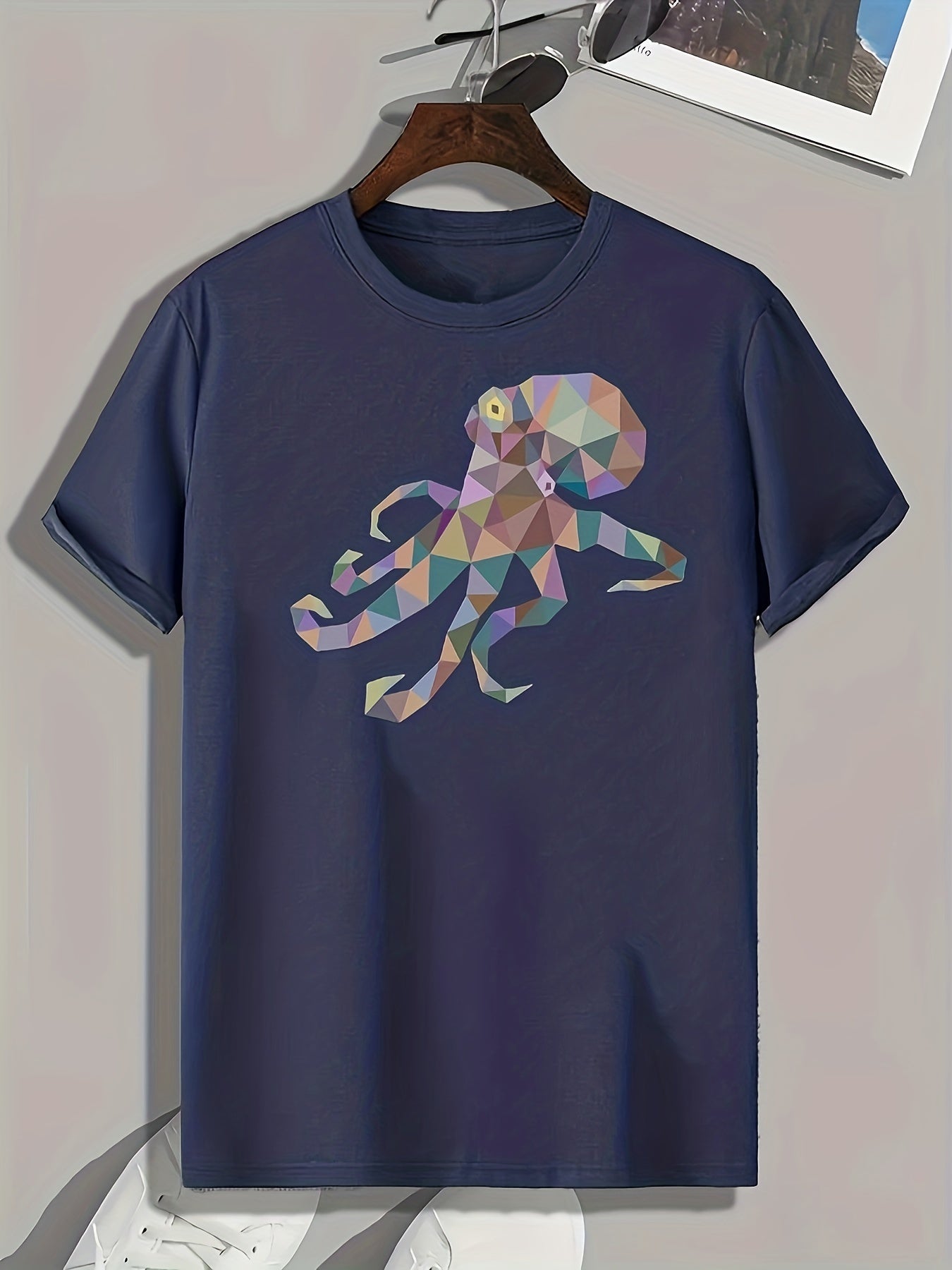 Octopus Pattern Print Men's Sports T-shirt | Graphic Tee