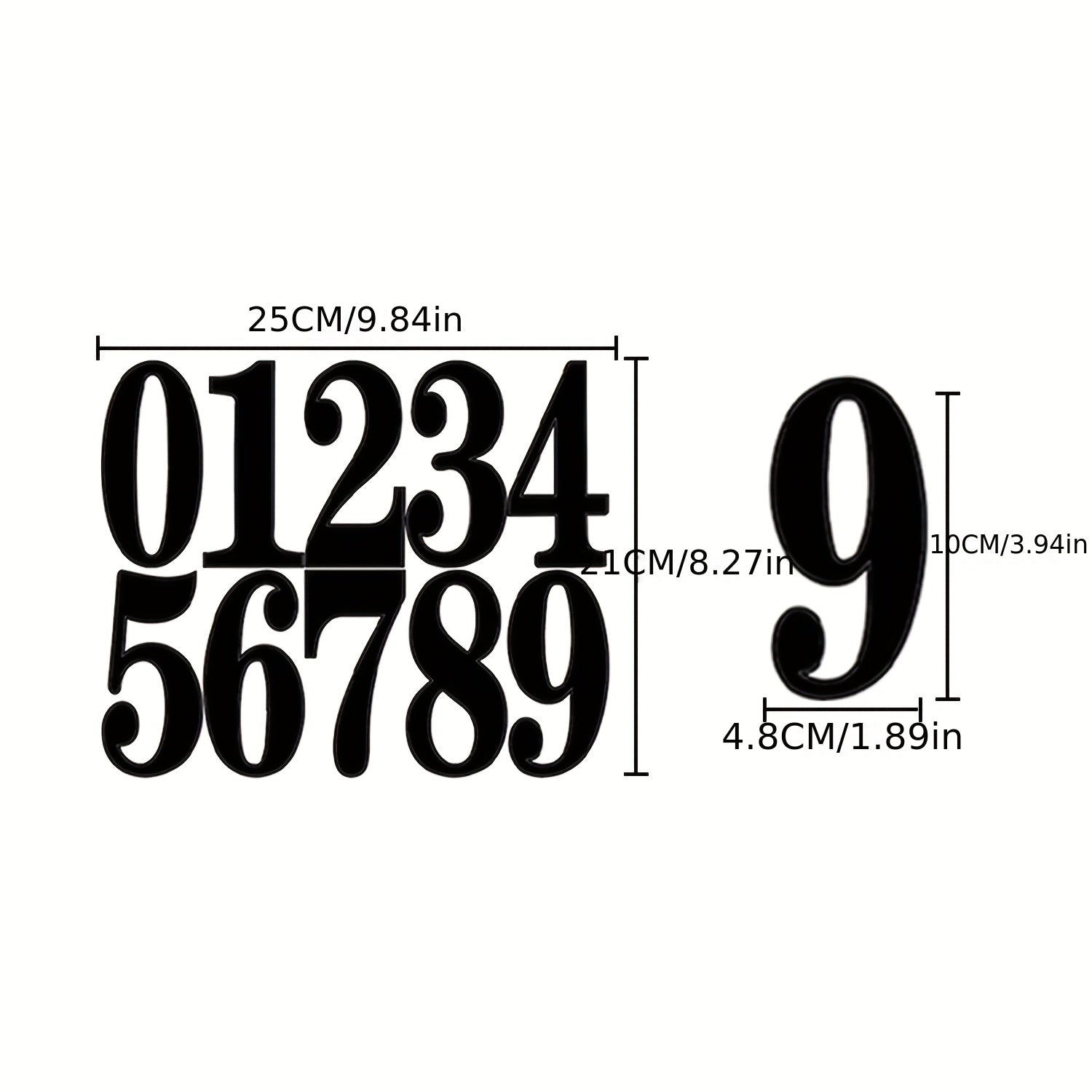 4 Sheets Large Waterproof Number Stickers Numbers Labels