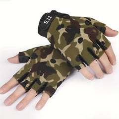 Men's Half Finger Outdoor Cycling Gloves Non slip Fitness Gloves