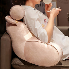 Jumbo Cartoon Cat Plush Pillow for Office Chair Car Seat Sofa Couch