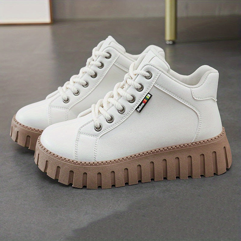 Women's High Top Skate Shoes Thick Bottom Lightweight Sport Shoes