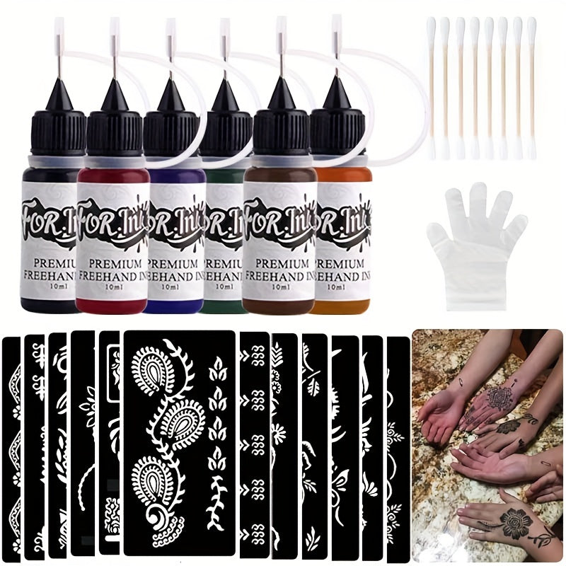 Waterproof Sweatproof Body Paint Pigment Paste - Hand Pattern Template