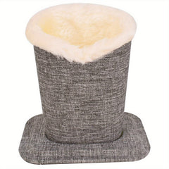 Plush Lined Eyeglasses Holder Linen Stand Organizer for Desk
