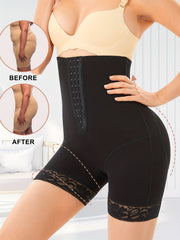 Lace Trim Shaping Shorts Tummy Control Compression Shorts