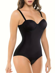 Women's Tummy Control Bodysuit Shapewear Top with Bra