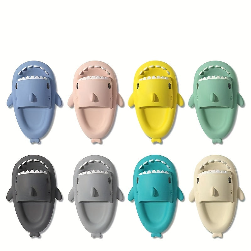 Women's Cartoon Shark Slides Soft Non Slip Shoes Indoor & Outdoor Beach Slides