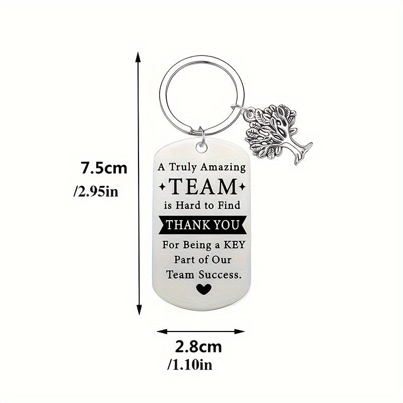 Personalized Stainless Steel Keychain Gift for Teammates