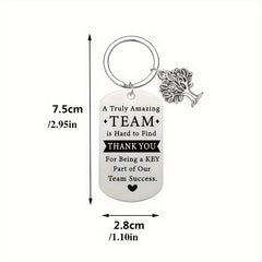Personalized Stainless Steel Keychain Gift for Teammates