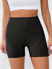 Seamless Hip Lifting Yoga Sports Shorts Wide Waistband Workout Biker Shorts