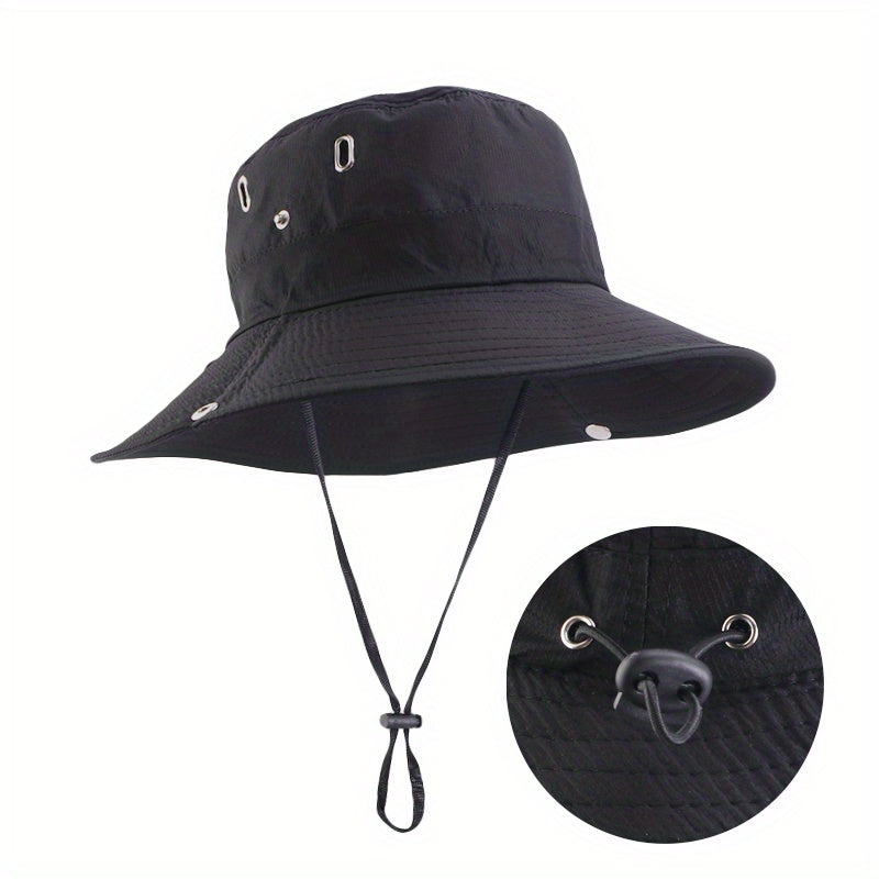 Summer Fisherman Hat Drawstring Bucket Hats Outdoors Climbing Travel