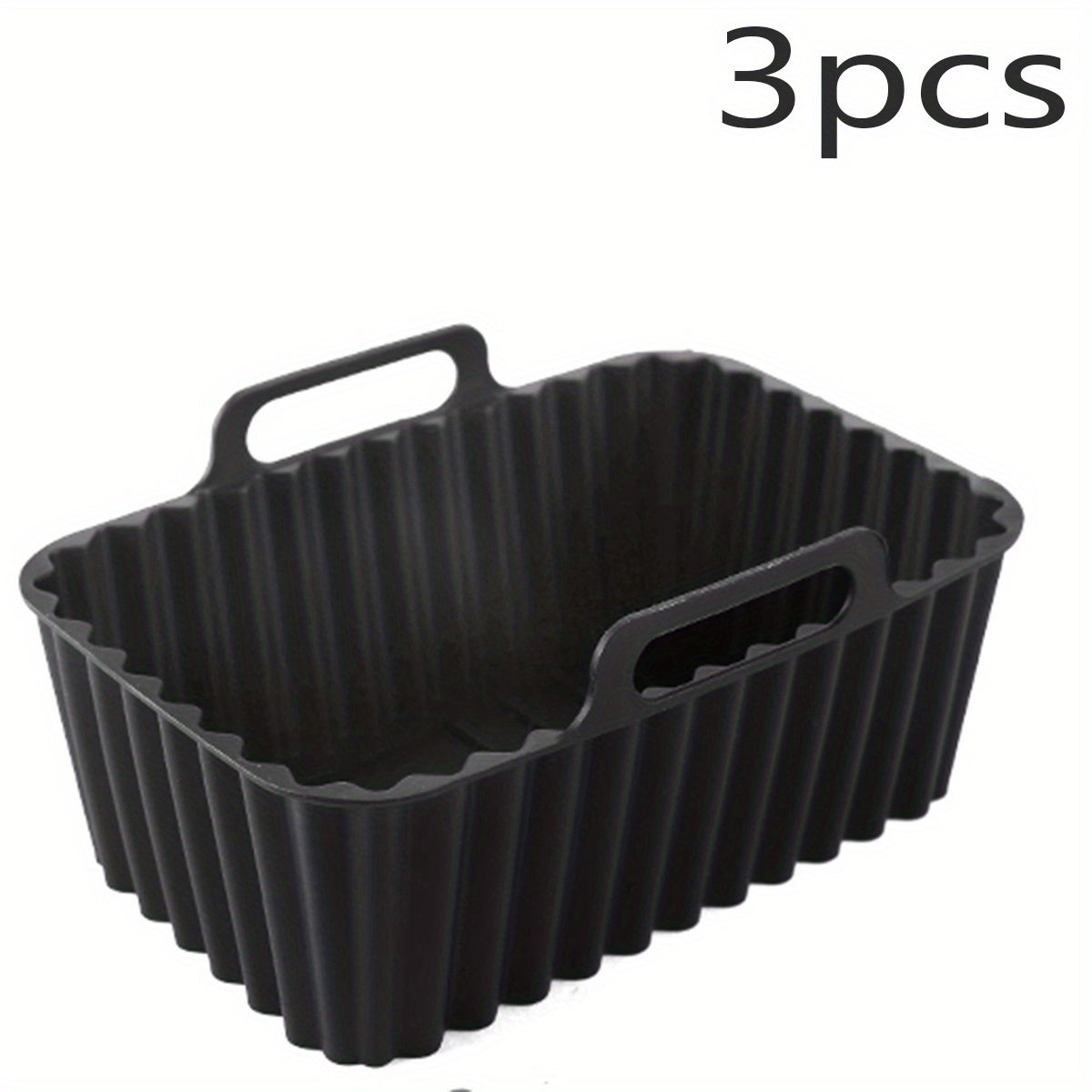 3pcs Silicone Liner For Air Fryer Reusable Food Safe Non-stick Baking Pan