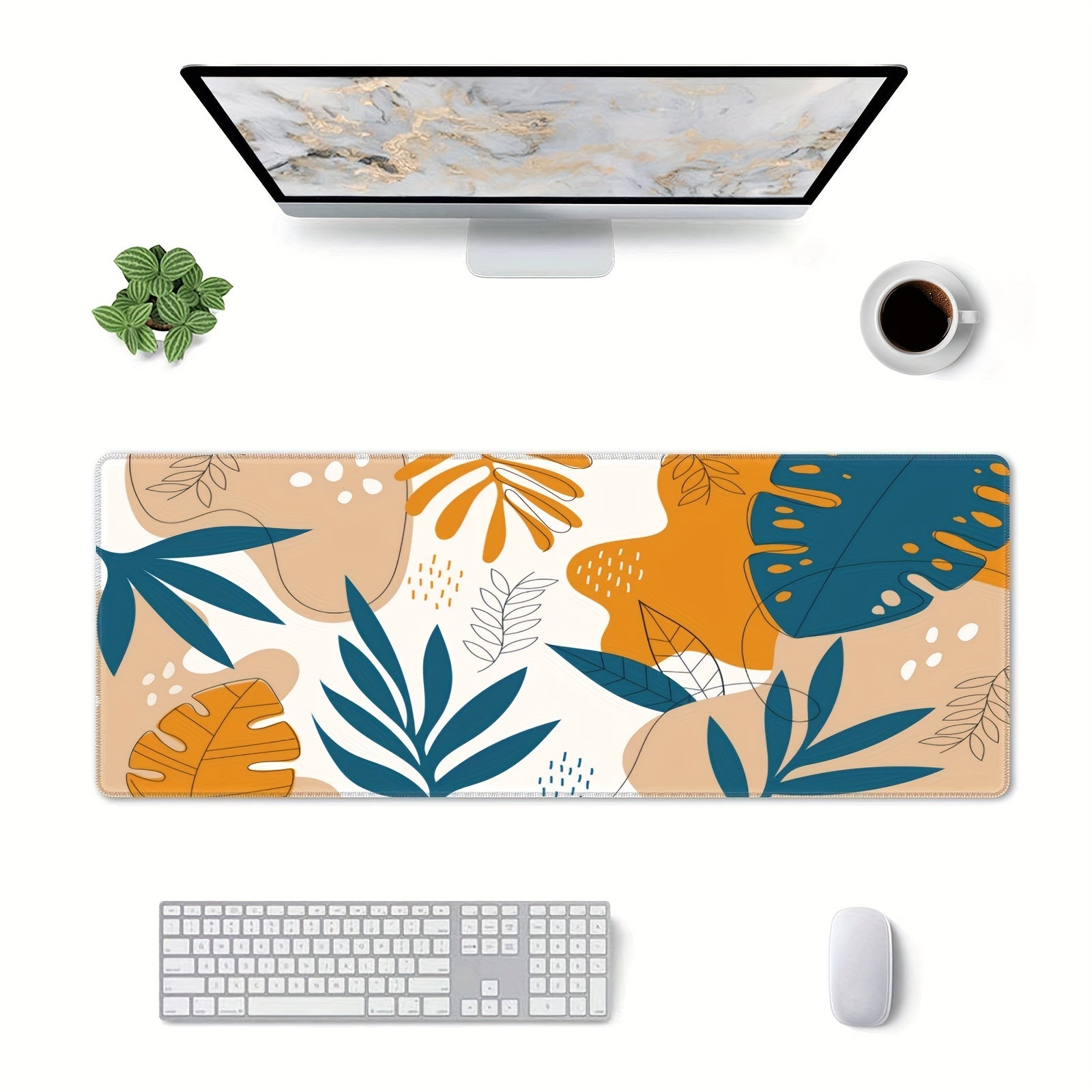 Stylish Palm Leaf Pattern Mouse Pad