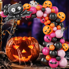 115pcs Halloween Balloons Bat Arch Christmas Halloween Thanksgiving Gift