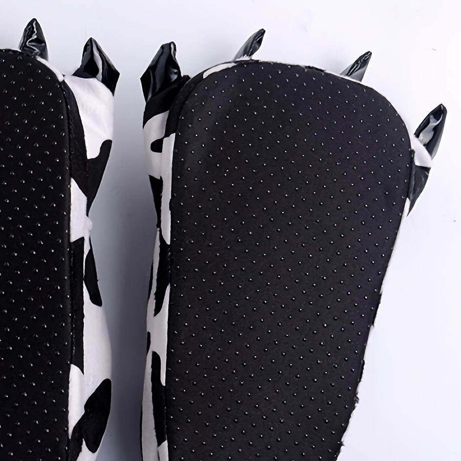 Cow Print Slip On House Shoes For Boys