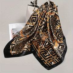 Print Silk Scarf Lady Headcloth Beach Shawl For Men And Women