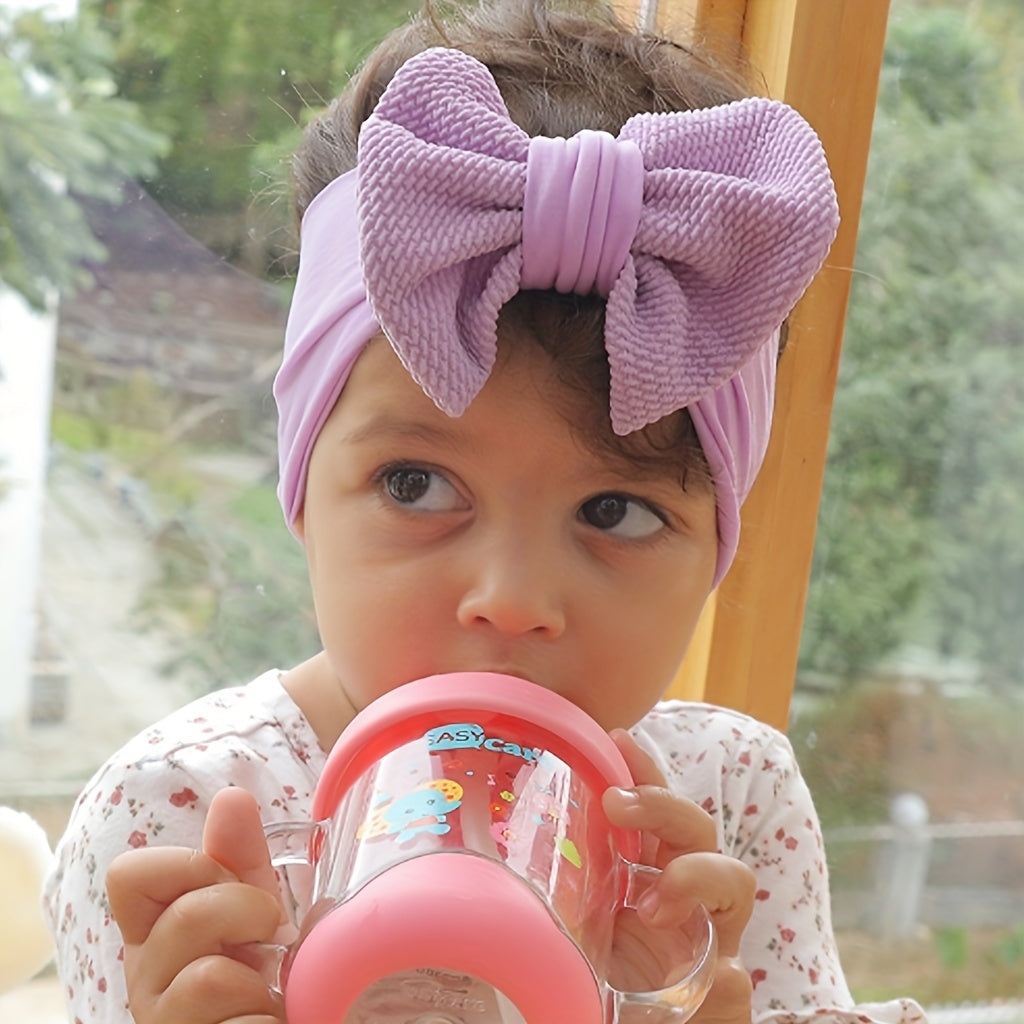 1pc Bow Soft Elastic Hair Band Headbands Hair Accessories For Girls Kids