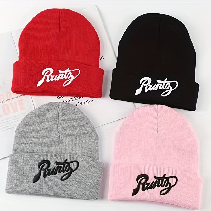 Runty Embroidered Knitted Hat Hip Hop Fall/Winter Beanie