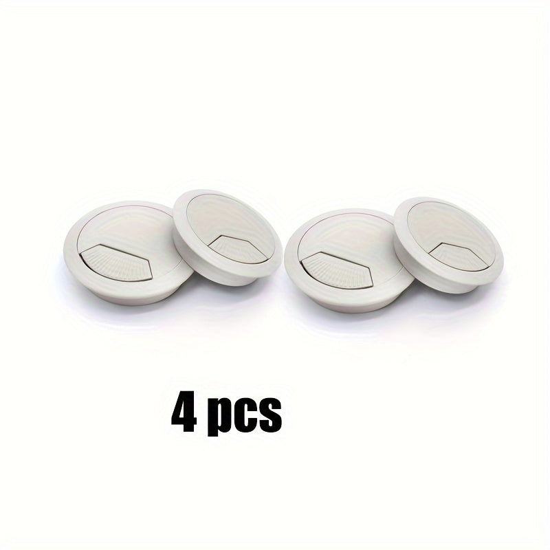 4pcs Table Cable Organizer Desk Cable Grommet Wire Hole Cover Line Outlet Port