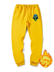 Men's Casual Alien Sherpa Fleece Drawstring Sweatpants