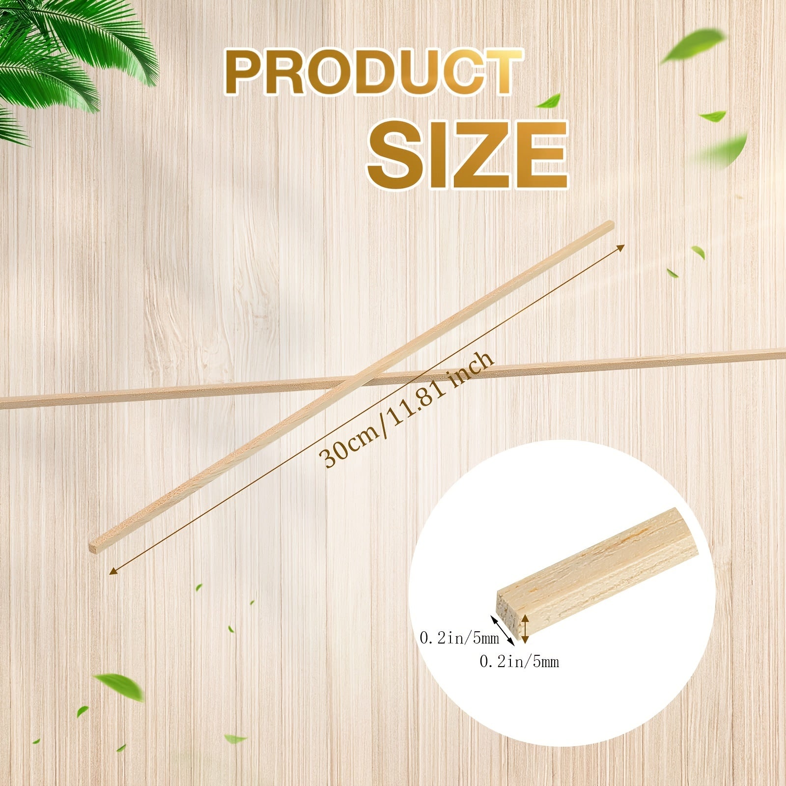 10pcs Wooden Dowel Sticks for DIY Crafts