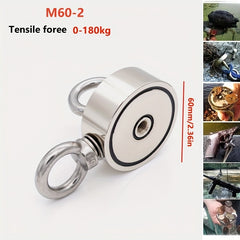 High Power Fishing Magnet with Eye Bolts for Lakes Beaches and Treasure