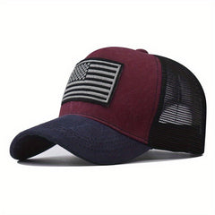 Flag Half Mesh Baseball Cap