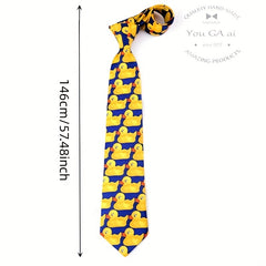 Yellow Duck Tie Men's Formal Dress Groomsmen Tie