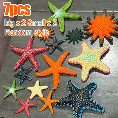 7pcs Soft Rubber Starfish Toys Colorful Beach & Pool Playset for Kids 3