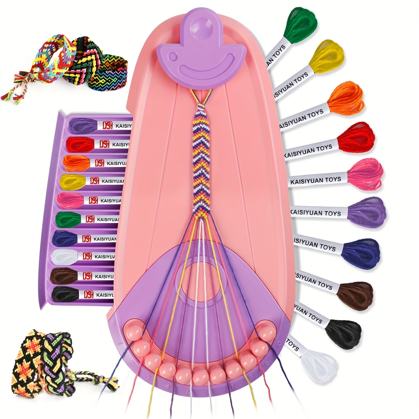 Friendship Bracelet Making Kit with 20 Pre Cut Threads