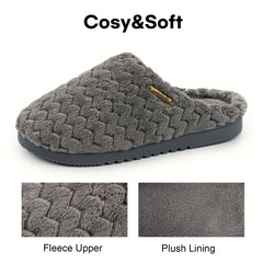 Women's Plush Lined Slippers Closed Toe Slip On Home Shoes