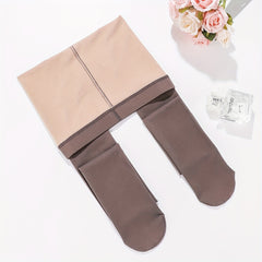 Solid Opaque High Waist Tights Elastic Leggings Women's Stockings