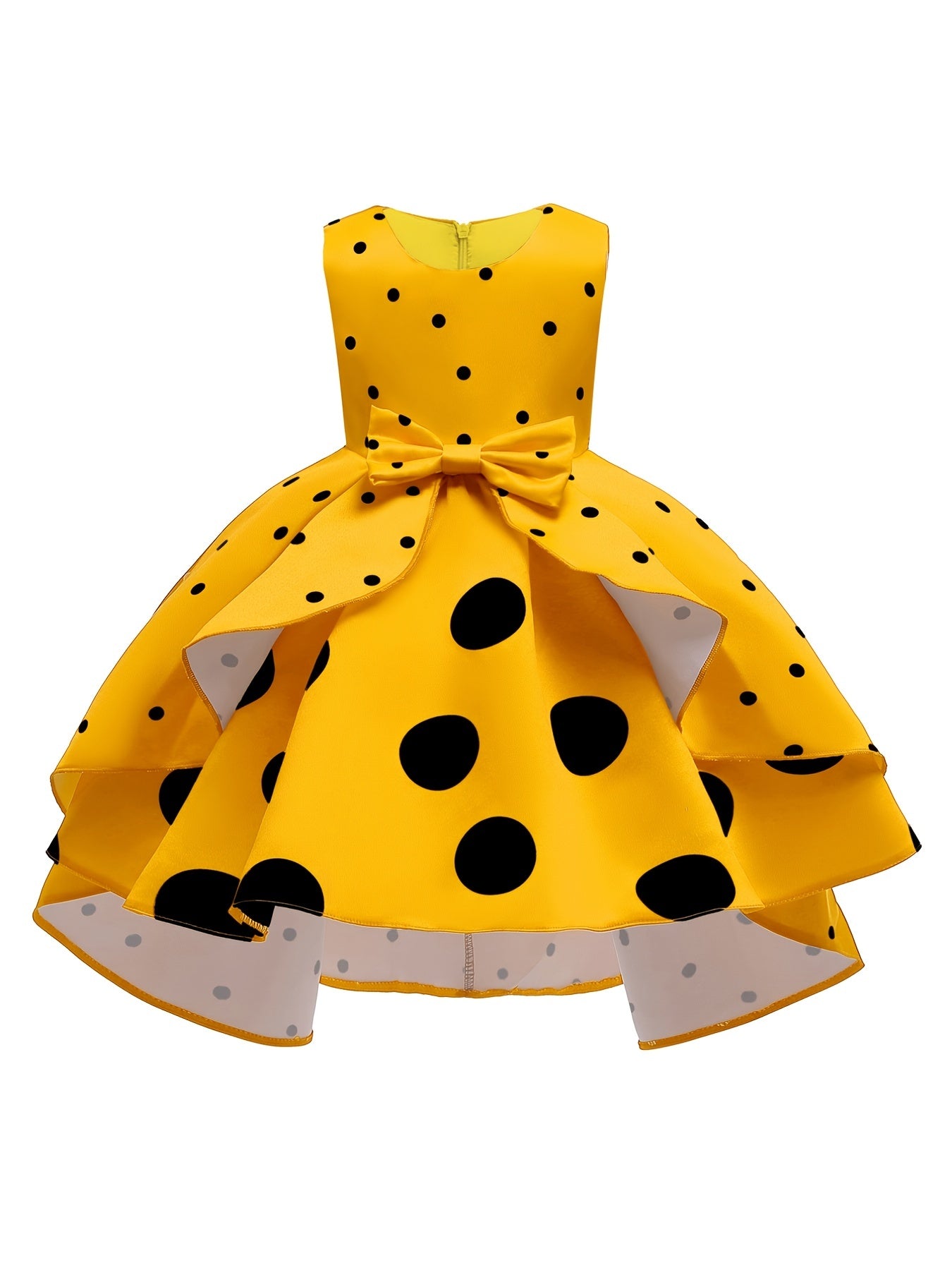 Girls Princess Dress Polka Dot Ruffles Dress for Party
