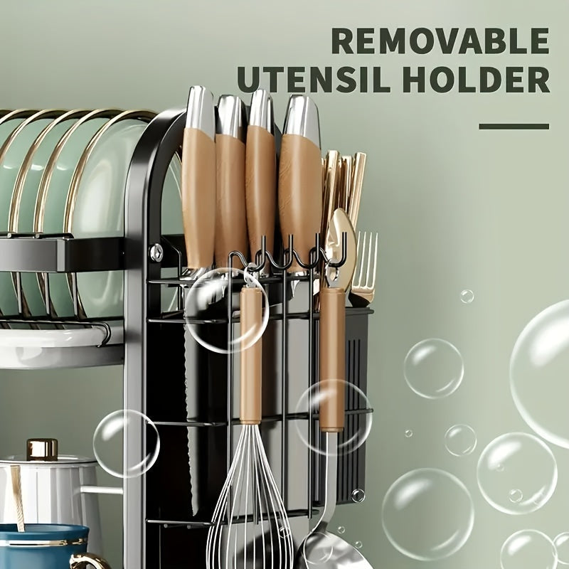 3 Tier Dish Drying Rack Large Capacity Strainers Drain Board