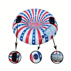 Snow Tube Heavy Duty Sled With Handle Winter Outdoor Skiing Sled
