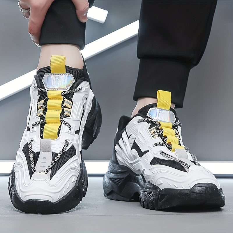 Men's Lace Up Chunky Sneakers Elevator Shoes