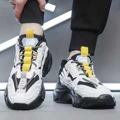 Men's Lace Up Chunky Sneakers Elevator Shoes