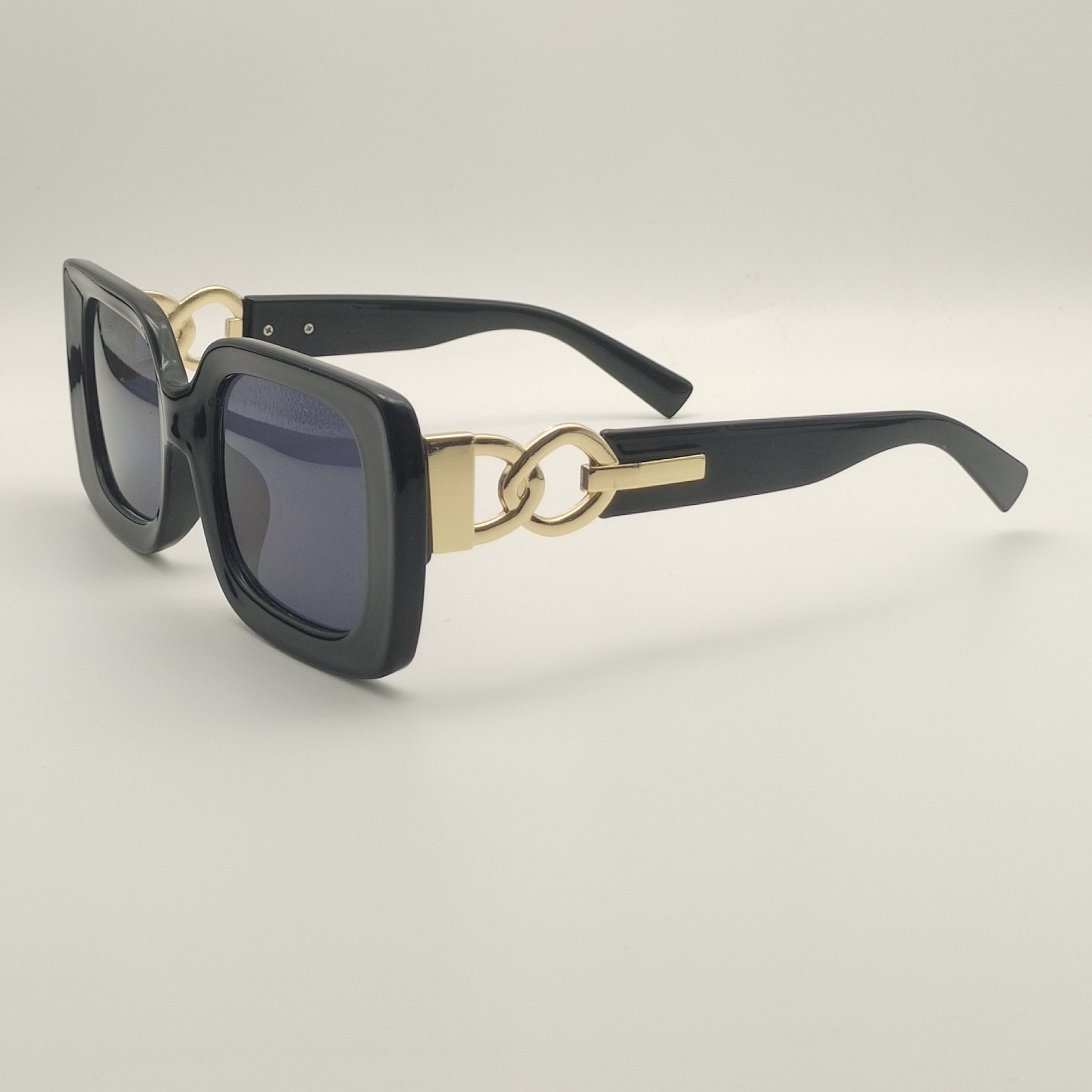 Men's Square Plastic Sunglasses with Case