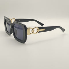 Men's Square Plastic Sunglasses with Case