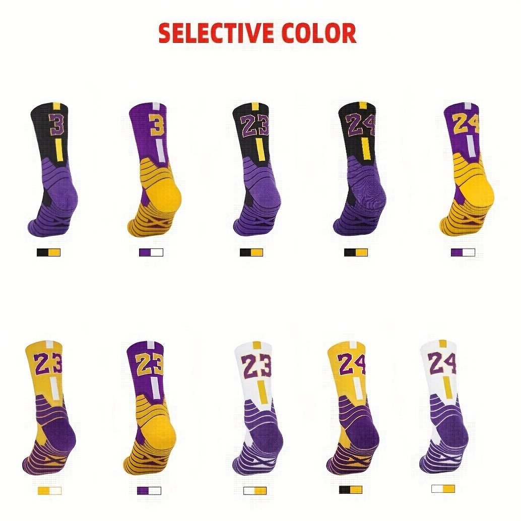 Men's Cushioned Sport Socks Basketball Compression Athletic Socks