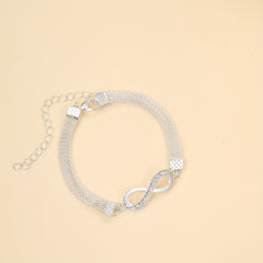 Zircon Inlaid Anklet, Sparkly Foot Jewelry Decor