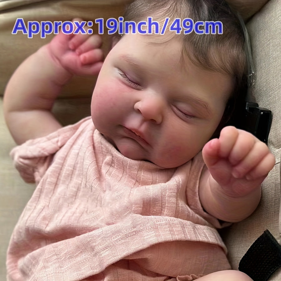 19 Inch Realistic Reborn Baby Doll Sweet Vinyl Sleeping Doll