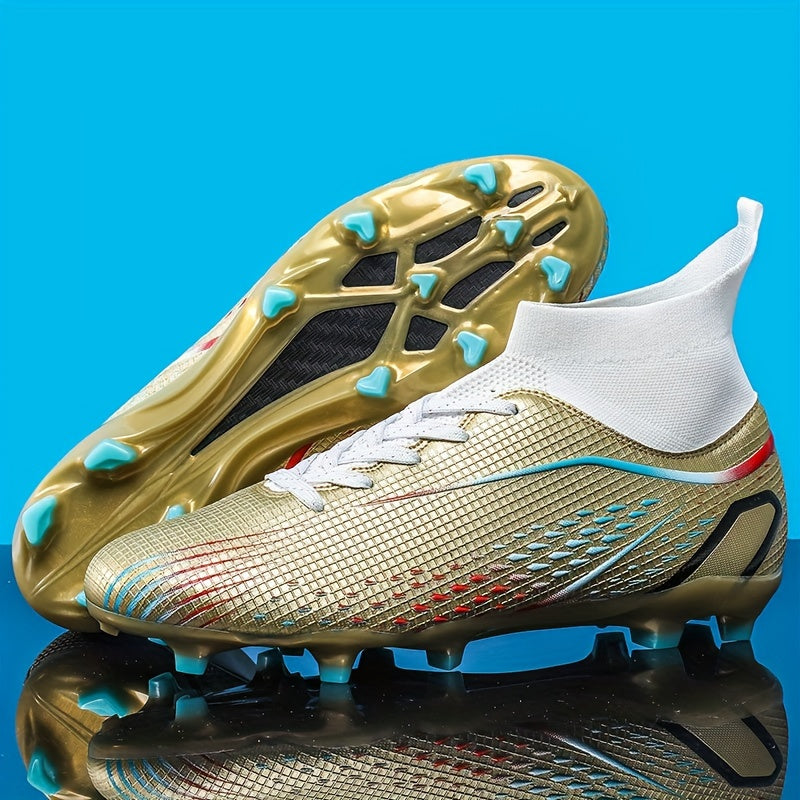 High Top Non Slip Football Cleat spikes Outdoor Soccer Shoes