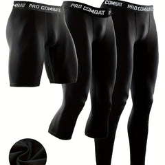 Men's Compression Leggings Set Quick Dry Base Layer Sportswear