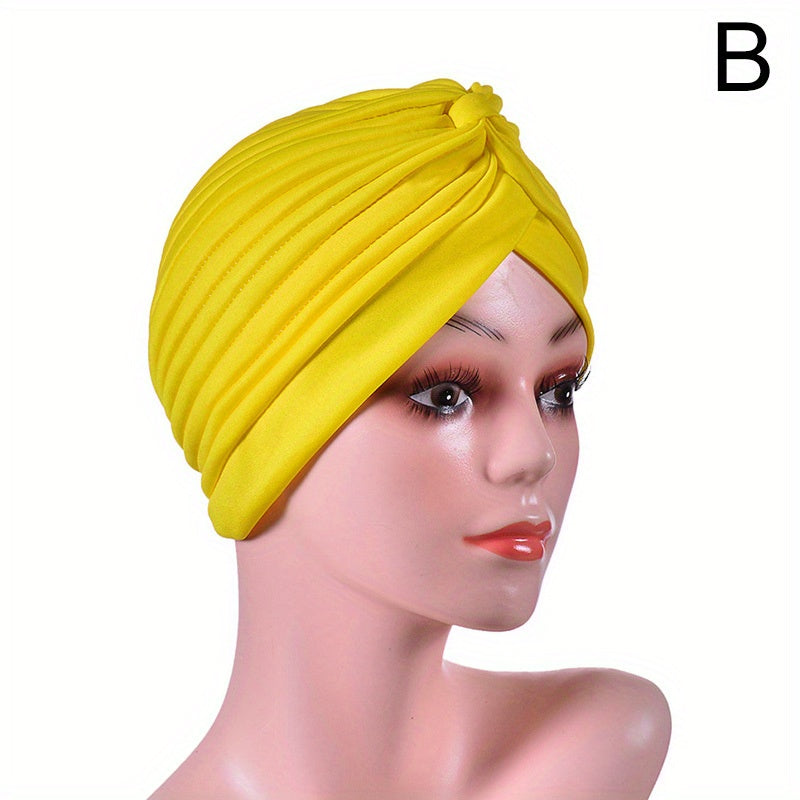 Women Chemo Hat Turban Beanie Pre Tied Twisted Braid Hair Cover