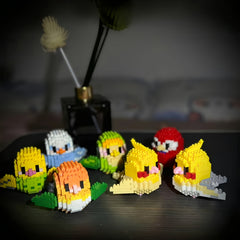 12pcs Bird Block Set DIY Cartoon Packaging Perfect Gift or Desktop Display