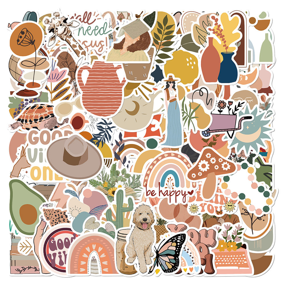100sheets Polyamid Graffiti Sticker DIY Stationery Cup Decor Sticker